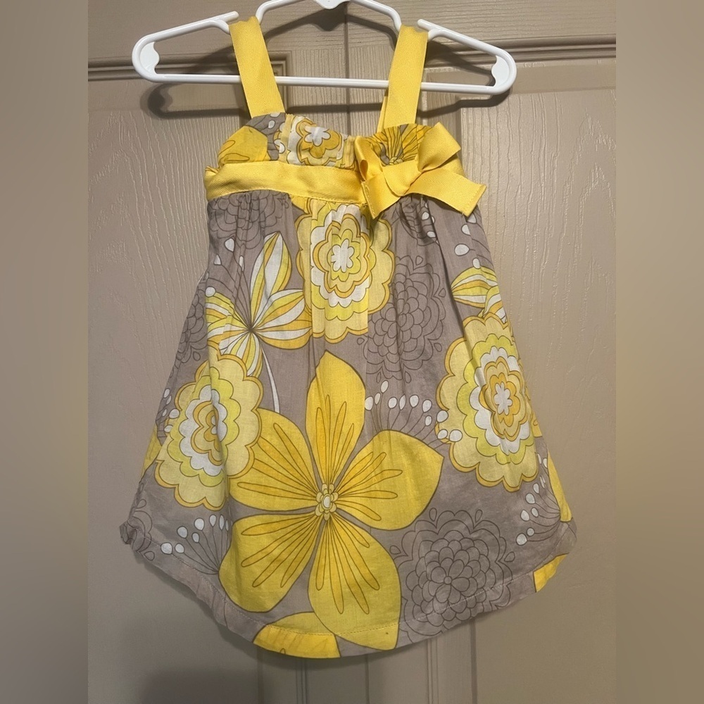 Old Navy Gray and Yellow Dress